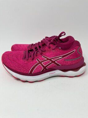 Asics Gel Nimbus 24 Running Shoes Womens 6.5 Pink Fuchsia Gym Training 1012B201